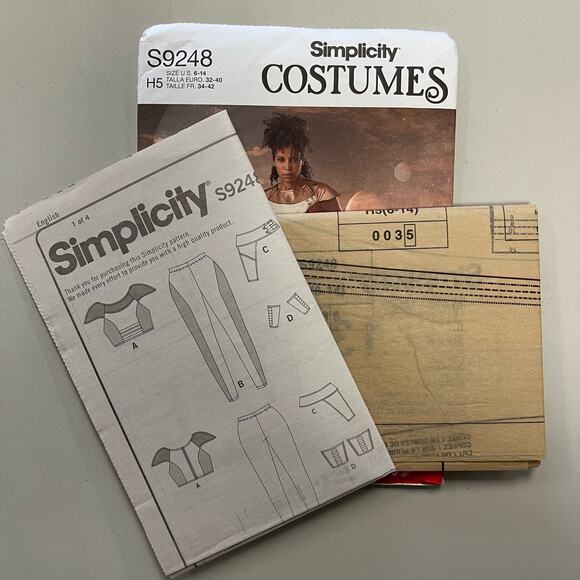 Simplicity 9248 Sewing Pattern Space Mercenary Costume Misses' Sz 6-14 Uncut FF - Picture 4 of 4